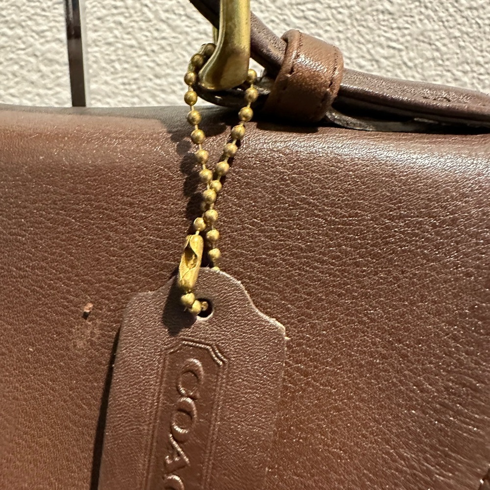 Vintage Coach Soho Legacy 4158 British Tan Leather Top Handle Crossbody Bag - Picture 13 of 14